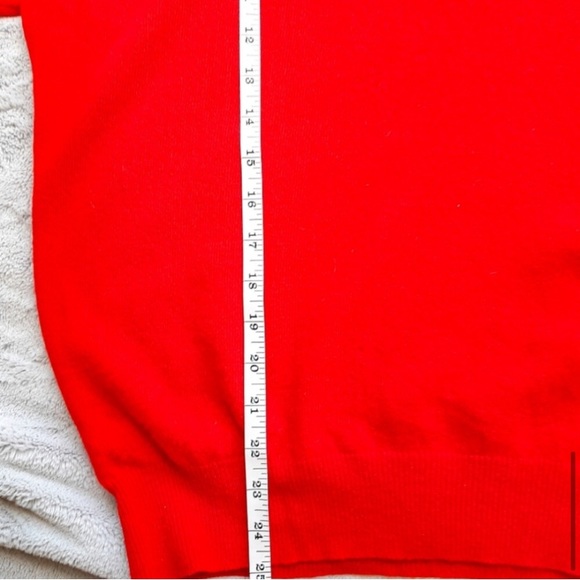 Vintage Mock Neck Red Wool Sweater - Picture 10 of 11